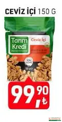 TARIM KREDİ CEVİZ İÇİ 150 G fiyat ve kampanya bilgisi